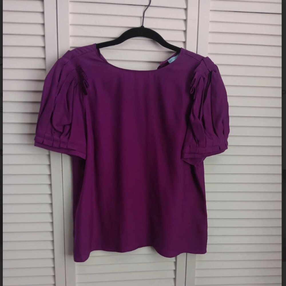 Antonio Melani Silk Puff Sleeve Blouse